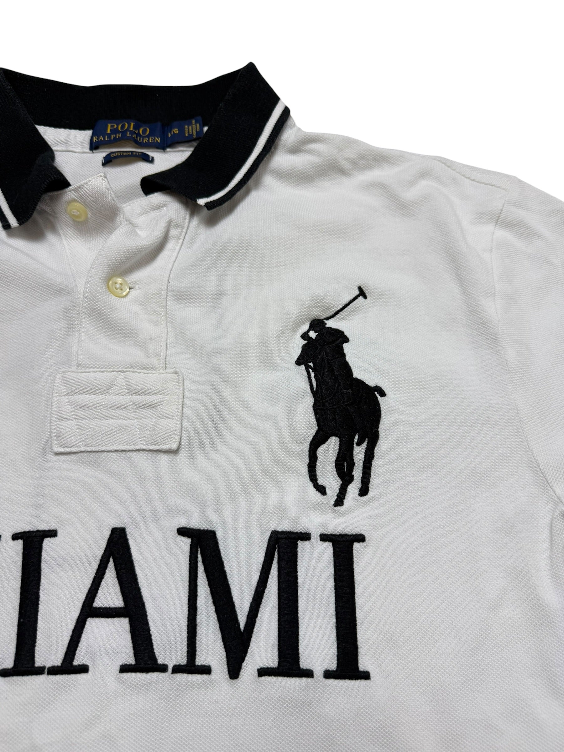 Vintage "MIAMI" Chief Keef Polo | Size L | Ralph Lauren