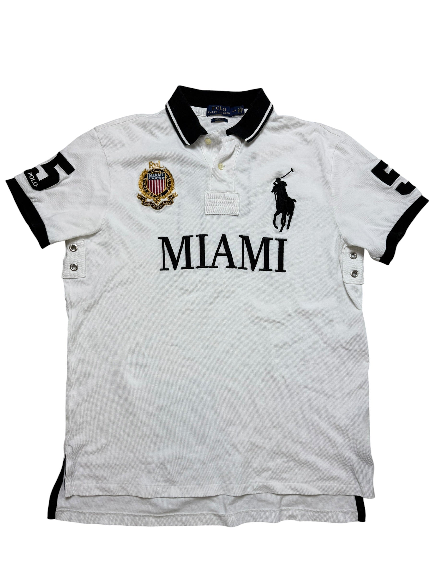 Vintage "MIAMI" Chief Keef Polo | Size L | Ralph Lauren