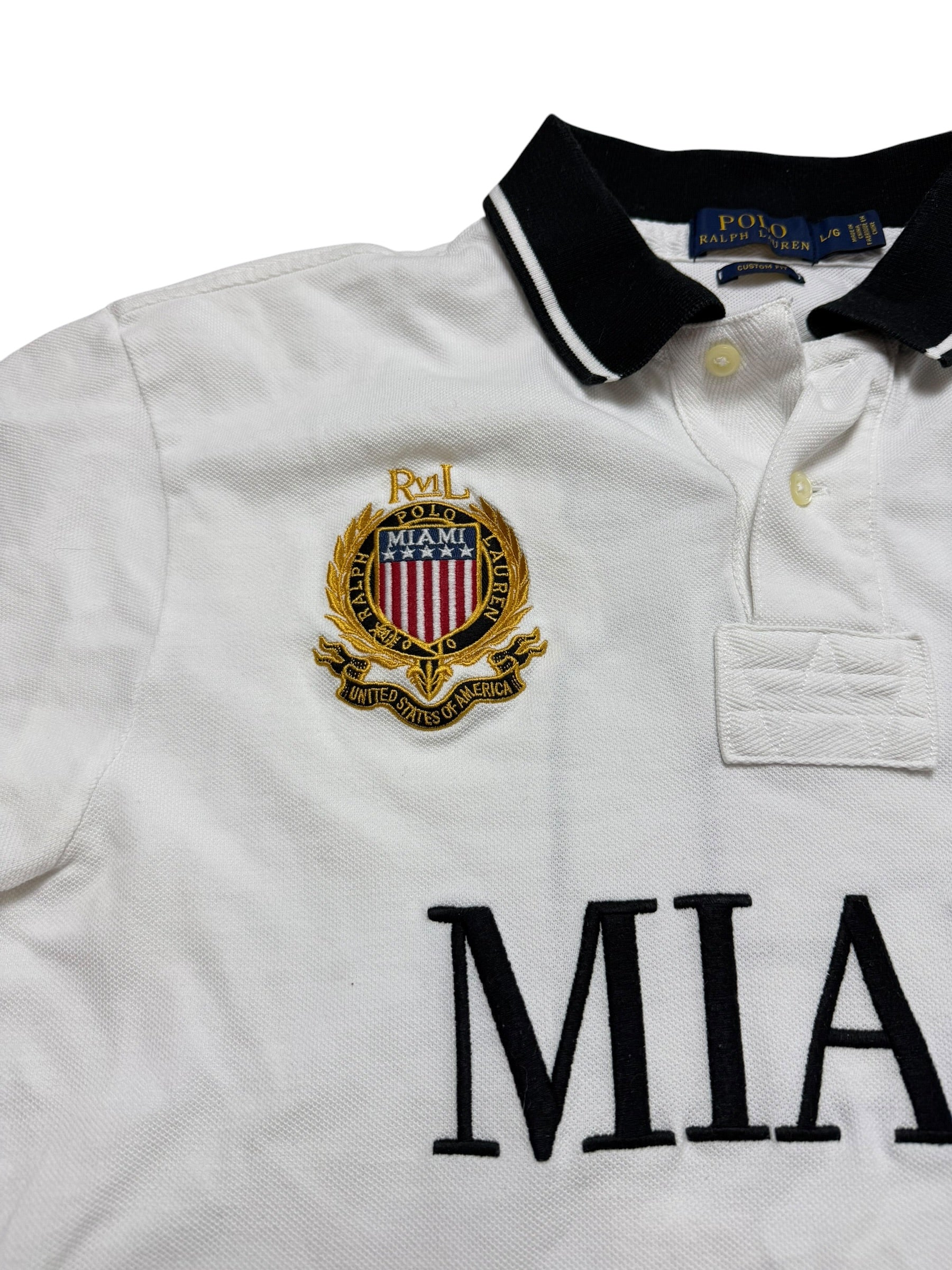 Vintage "MIAMI" Chief Keef Polo | Size L | Ralph Lauren