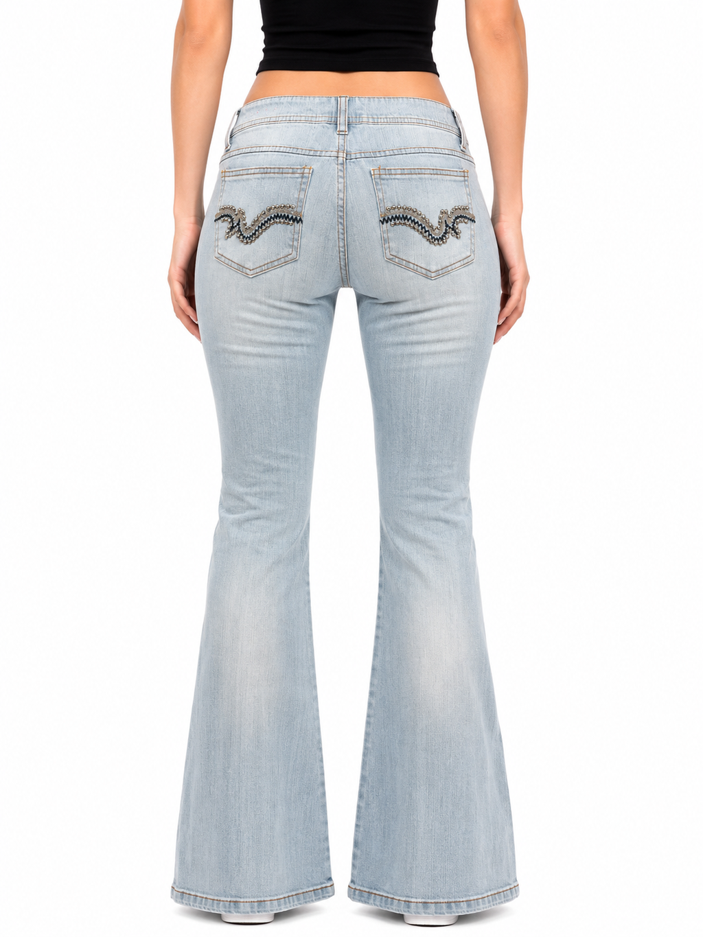 Japan Style Look | Low Waist | Flared Bootcut | Women Jeans | Size S-M |