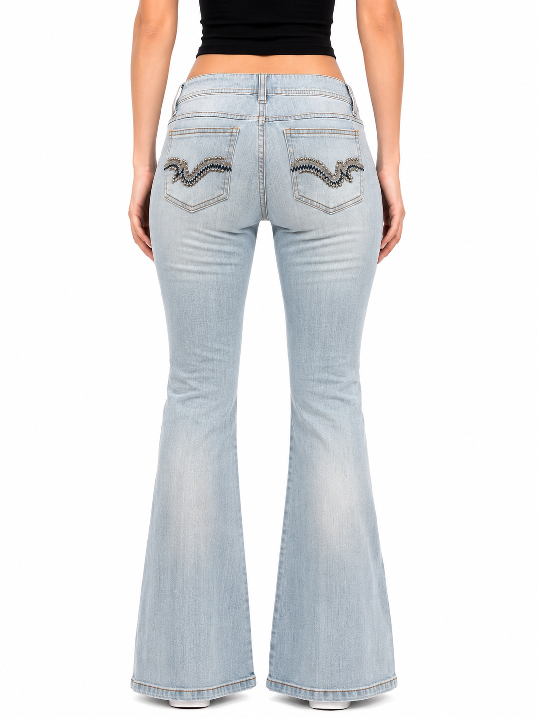 Japan Style Look | Low Waist | Flared Bootcut | Women Jeans | Size S-M |