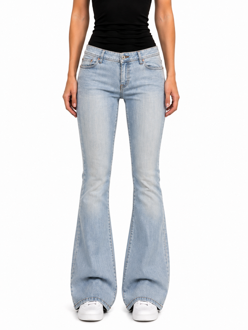 Japan Style Look | Low Waist | Flared Bootcut | Women Jeans | Size S-M |