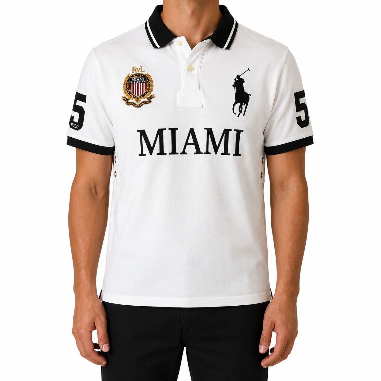 Vintage "MIAMI" Chief Keef Polo | Size L | Ralph Lauren